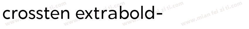 crossten extrabold字体转换